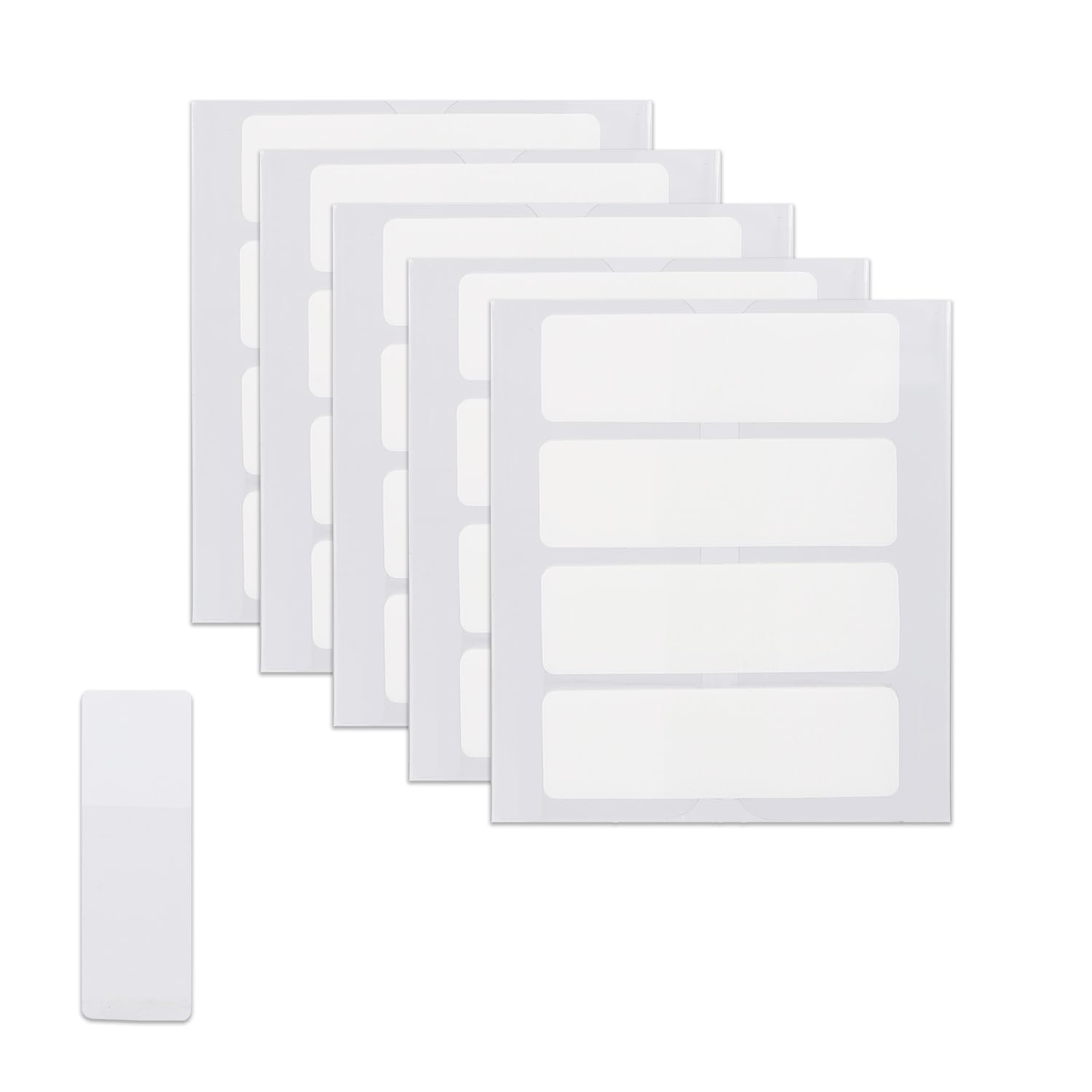 Photo 1 of 500pcs White Sticky Index Labels, 1.54x0.47 Inch Writable Blank File Tabs for Annotating Book Signature Tags Page Markers Message Notes Annotation Stickers for Documents Notebooks Supplies