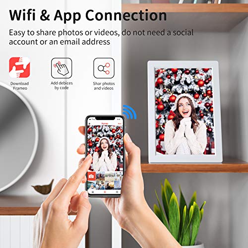 Digital Picture Frame with Bluetooth, Arafuna Touch Screen 10 inch IPS Smart WiFi Electronic