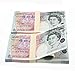 Pound $50X100 Pcs Total $5,000 Dollar Currency Props Money Bills Real Looking New Style Copy Double-Sided Printing - for Movie, TV, Videos, Advertising & Novelty