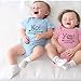 YSCULBUTOL Baby Twins Bodysuits Yes We are Twins No We are Identical Twins Bodysuit Boys Twins Clothes Baby Girls Set（pb 0-3m）