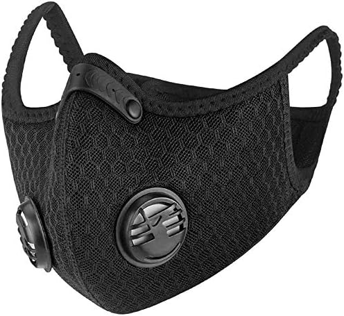 Dust Breathing Mask, Reusable Face Respirator with 5 Filters for Urban Cycling Mountain-Biking Running Horse Riding Snowboarding Moto-X Skiing Speed Walking Climbing