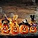 Unomor 4PCS Halloween Pumpkin Decorations, Light Up Foam Pumpkin Jacko Lantern for Halloween Party Decorations