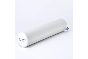 C CUSHION LAB Roll Pillow for Neck Relief - Extra Dense Memory Foam Round Cylinder Bolster for Cervical Support, Spondylosis, Neck Pain Relief, & Spine Lumbar Traction - Washable Cover & Travel Bag