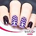 Whats Up Nails - Regular Zig Zag Vinyl Tape Stencils for Nail Art Design (2 Sheets, 244 Strips Total)
