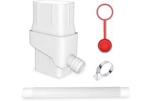 GANCIU Rainwater Collection System, 2"x3" Rain Barrel Diverter, Rain Barrel Gutter Diverter Kit for Rain Barrel Standard Gutter Downspouts, Downspout Diverter for Rain Barrel with 50" Hose Diverting Water