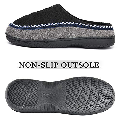 DL Memory Foam House Slippers for Men Indoor, Comfy Slip On Men's Home