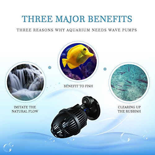 SONGJOY Wave Maker Aquarium Circulation Pump 792GPH Suction Cup Base Powerhead for Aquarium Fish Tank Pond With 4.9 ft Power Cord - Thumbnail 4