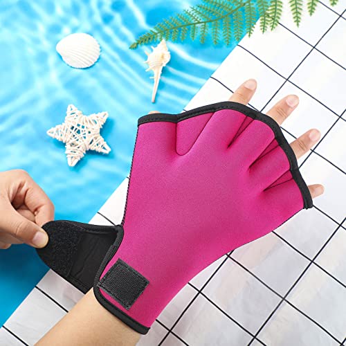 Webbed Aquatic Gloves 2 Pairs Training Swim Gloves Women Resistance