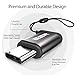 ESR USB C Adapter,Type C to Micro USB Aluminum Alloy with Keychain Strap for The MacBook, Pixel, Nexus Samgsung, S9 Plus, S8, Note 9, LG, and Nintendo (2-Pack, Grey)