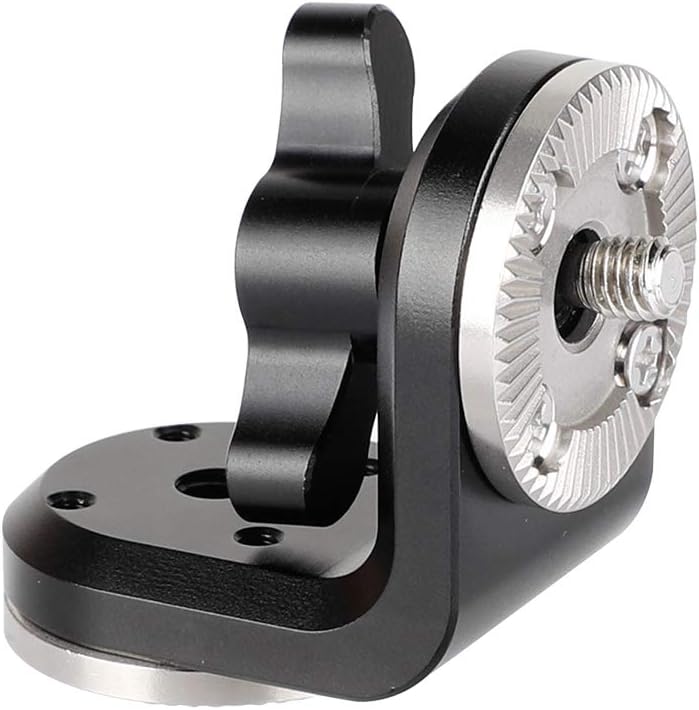 CAMVATE Dual Rosettes Extension Mount Vertical Type With Central M6 Thread (Black Knob)