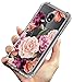 Osophter Compatible with Samsung Galaxy J7 2018 Flower Case,Samsung J7 Refine Floral Case Shock-Absorption Flexible TPU Rubber Soft Silicone Galaxy J7 Star (Clear Flower)