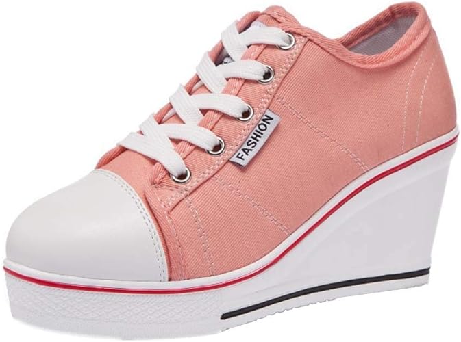 Amazon Mingma 厚底スニーカー ハイカット ハイヒール レディース High Top シューズ ダンス スニーカー インヒールスニーカー ヒール 8cm 歩きやすい 脱ぎやすい 痛くない スニーカー 厚底 レースアップシューズ スニーカー