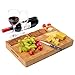 HHXRI Organic Bamboo Cheese Board and Knife Set for Kitchen (15.8x9.8x1.2'')…