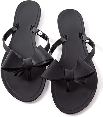 flip flops with bow and studs