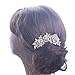 KimmyKu Bridal Hair Accessories Vintage Rose Gold Wedding Party Hair Comb Crystal Vine Bridal