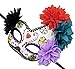 Women's Masquerade Mask Mexican Day of The Dead Sugar Skull Eyemask Masque Fancy Dress (X Purple)