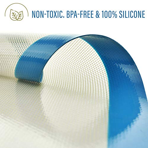 Silicone Baking Mats Set of 3 2 Half Cooking Mat + 1 Quarter Baking