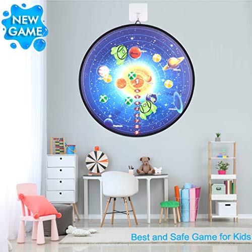 MagicWe Foam Axe Throwing Game Set for Kids and Adult with 2 Foam Axes 6 Hook and Loop Sticky Balls Safe Dart Board Games Toy to Play for Boys and Girls Competition Indoor Outdoor Birthday Party