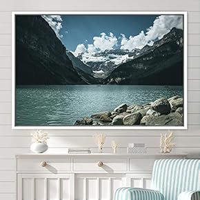 signwin Framed Canvas Wall Art Calming Waters Aerial...