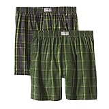 Jockey Big Boys' Modern Fit Plaid Woven Boxer 2 Pack