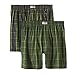 Jockey Big Boys' Modern Fit Plaid Woven Boxer 2 Pack