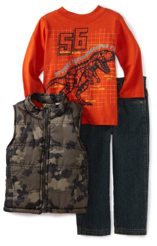 Nannette Little Boys' T-Rex Three Piece Pant Set