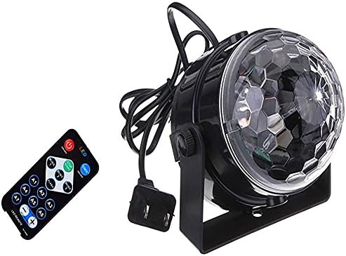 Disco Ball Party Lights Rainbow Connects Mini Disco DJ Stage Lights 5W LED RGB Sound Actived Crystal Magic Rotating Ball Lights For Parties DJ Karaoke Wedding Chrismas Outdoors with Remote Control