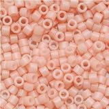Miyuki DB206 Delica Seed Beads, 7.2g, Opaque Salmon Pink