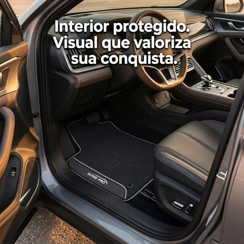 Tapete Emborrachado para Byd Song Pro 2025 2026 - Jogo 3 Peças Exclusivo