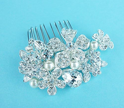 Selena Gold Enamel Flowers Wedding Clip
