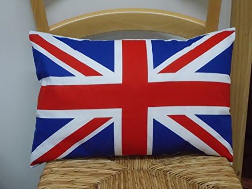 Union Jack Flag Cushion Cover, British flag design 18" x 12"