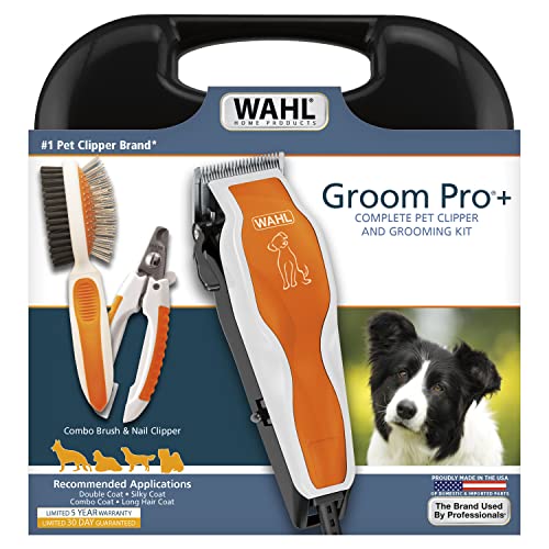 Wahl Groom Pro Pet Clipper Combo Kit for Thick, Heavy Coats with Nail Clippers & Double Sided