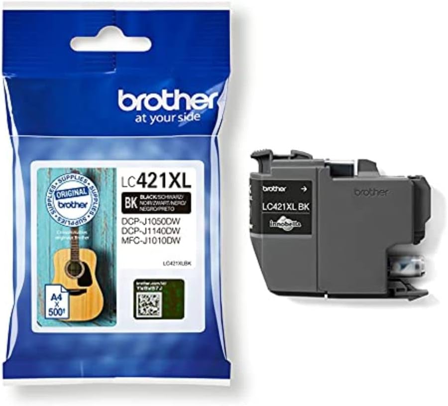 Brother LC421XLBK Black High Yield Ink Cartridge 500 Pages DCP-J1050DW