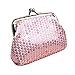 LovesTown Coin Purse,6 Pcs Assorted Colors Sparkly Bling Coin Purses Purse Pouch Small Clutch Wallet for Girls Party Favors