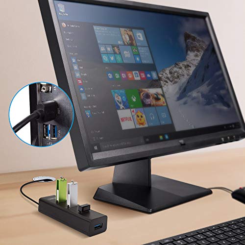 image for Unitek 4-Port USB 3.0 Hub Extension Cable with Micro USB Charging Port