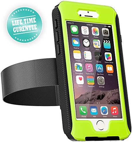 iphone 6S 6 Plus Waterproof Case, Heavy Duty Water/Dust/Shockproof Case with Armband &amp; Lanyard, IPX68 Certified Underwater Case with Touch ID Built-in Screen Protector for iphone 6S/6 Plus
