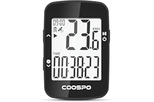 COOSPO BC26 Bike Speedmeter GPS, Wireless Bike Computer for Entry Level Rider, Bicycle Speedometer Odometer Wireless Cycling Computer with Automatic Backlight