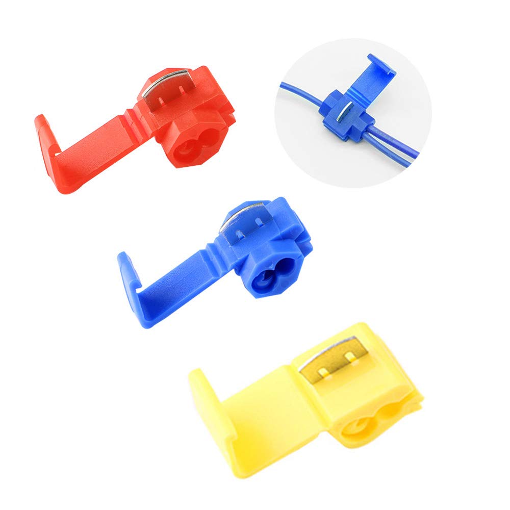 Aiqeer 60 Pcs Wire Connectors Set, Quick Splice Connectors Terminals, Electrical Wire Splice Branch Connectors (Red + Blue + Yellow)