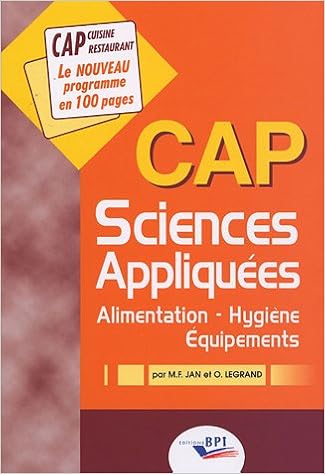 Sciences Appliquees Cap Alimentation Hygiene Equipements Pdf Telecharger Elegsoilacalcess