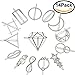 Jaciya 14pcs Minimalist Dainty Hair Clips Silver Hollow Geometric Alloy Hairpin Hair Clamps,Circle,Triangle and Moon Multiple Pattern (Silver)
