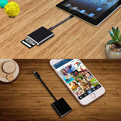 Weihao SD Card Camera Reader Adapter for iPhone iPad [Support iOS 9.2 or up] Trail Game Camera Card Viewer Reader for iPhone 8/8Plus/6/6s/6Plus/7/7s/7Plus/5/5s/X/iPad Mini/Air,No APP Needed - Thumbnail 6
