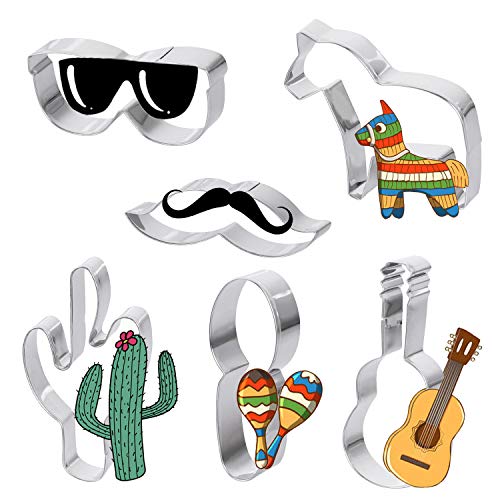 Cinco De Mayo Cookie Cutter Set Stainless Steel DIY Cake Biscuit Moulds