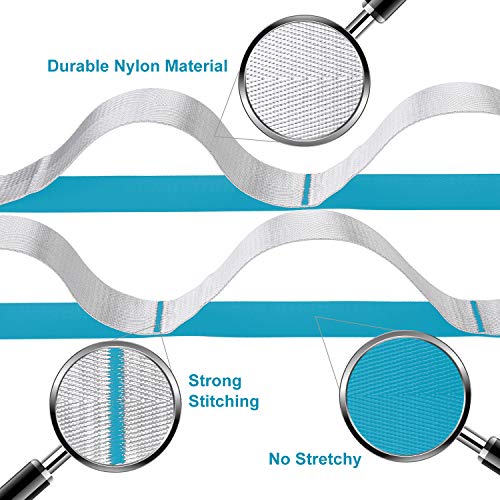 Yoga Strap Fitness Multi-Loop Strap Stretch Band 12 Loops Yoga Stretch Strap Nonelastic Stretch Strap for Physical Therapy, Pilates, Dance and Gymnastics with Carry Bag