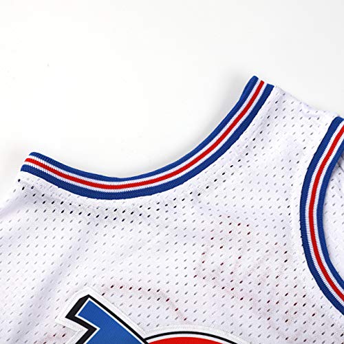 90s Basketball Jersey Shirt for Party, Space Movie #1#10 Jersey for Halloween Party,Classic Outfit for Throwback(10White,X-Large)