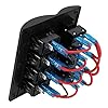BQLZR-Black-4-Gang-DC-12V-Marine-Boat-Caravan-LED-Rocker-Switch-Panel-Breakers-with-Overload-Protection