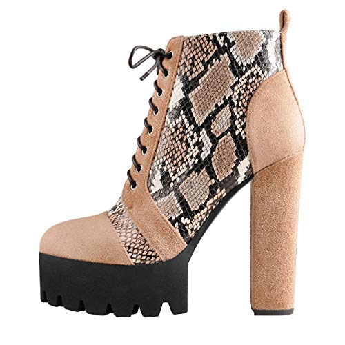 high heeled platform ankle boots