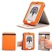 Barnes & Noble NOOK GlowLight Plus eReader Case - Mulbess Leather Case Cover with Kickstand and Elastic Hand Strap for NOOK GlowLight Plus Color Orange