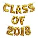Gold Class of 2020 Foil Balloon Banner 16 Inch Mylar Letter and Number Balloons Garland Graduation Decorations for University College High School Graduate Party Supplies