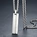 Aoiy Men's Stainless Steel Lord's Prayer and Cross Pendant Necklace, SilverTone, 24