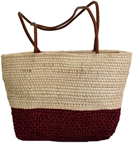 Mayan Henequen Fiber Violet- Natural Handbag Small Size